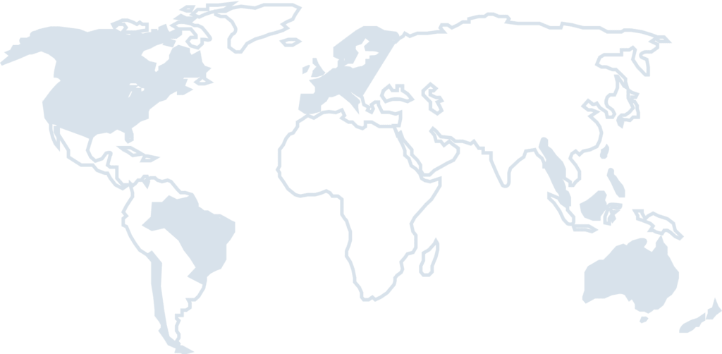 World map highlighting Nicolab's territory